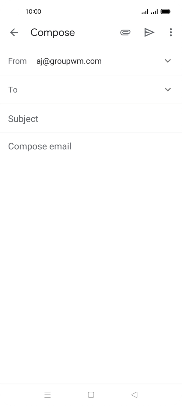 Press the field next to 'To' and key in the first letters of the recipient's name. Press the field next to 'To' and key in the first letters of the recipient's name.