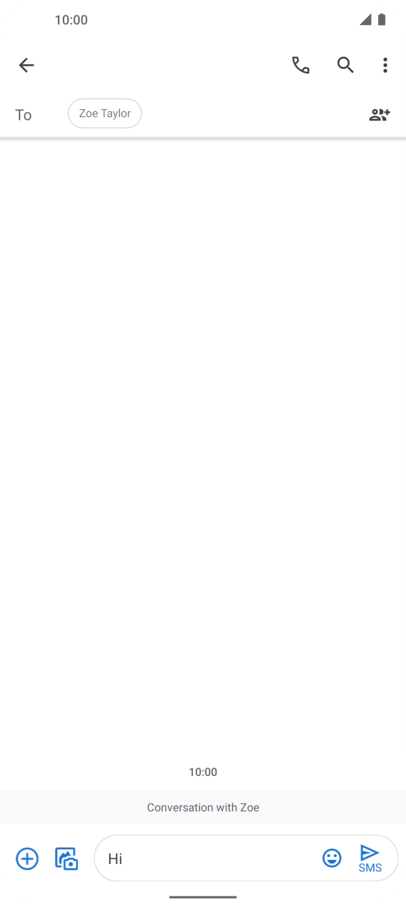 Press the send icon when you've finished your text message. Press the send icon when you've finished your text message.