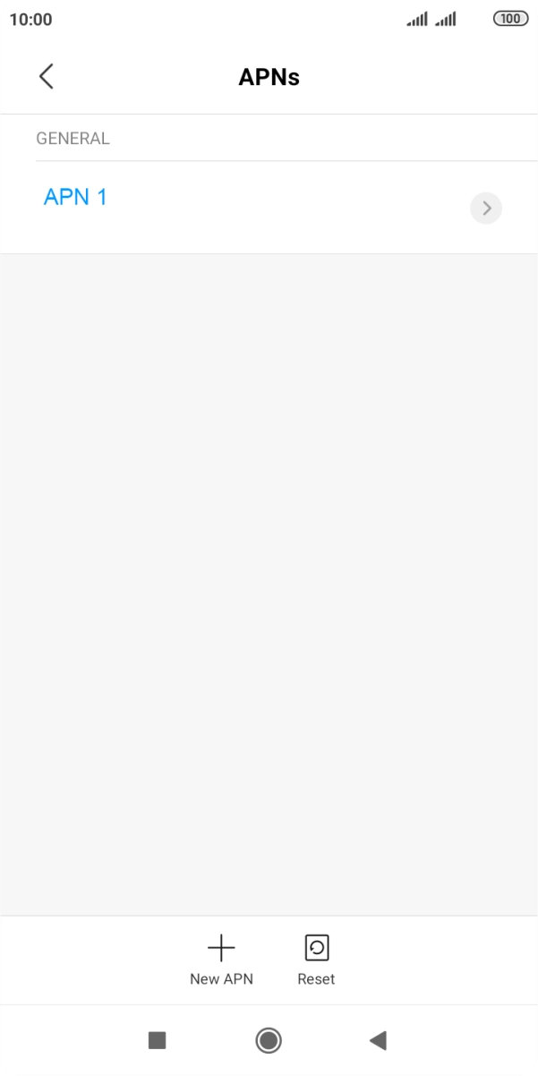 Press New APN. Press New APN.