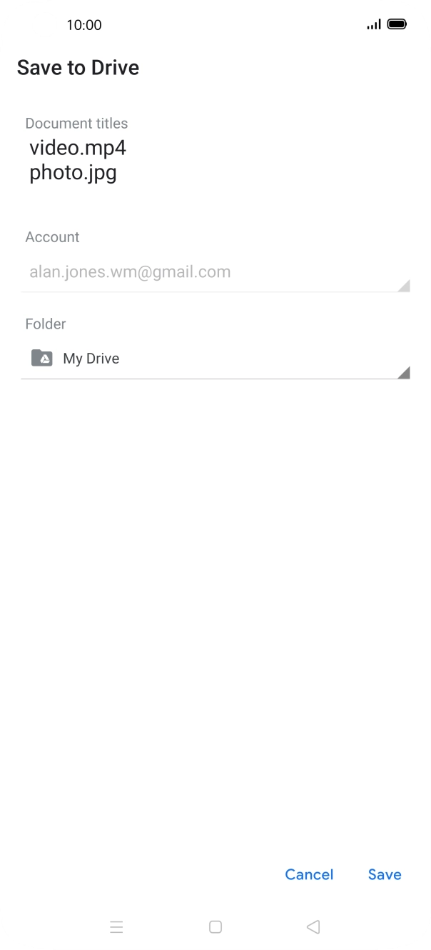 Press the field below 'Folder' and go to the required folder. Press the field below 'Folder' and go to the required folder.