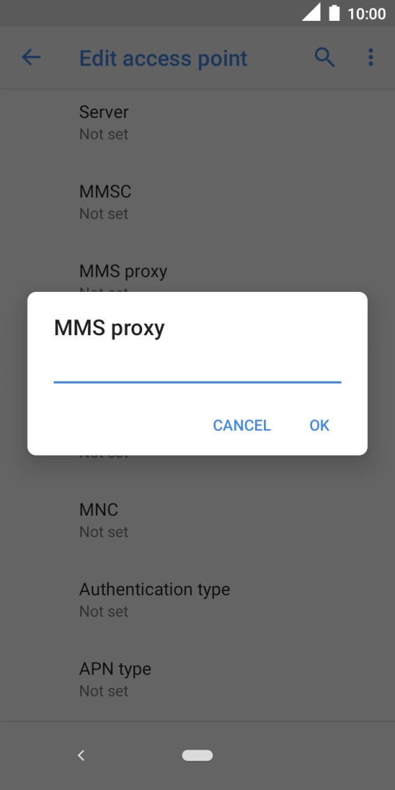 Key in 82.132.254.1 and press OK. Key in 82.132.254.1 and press OK.