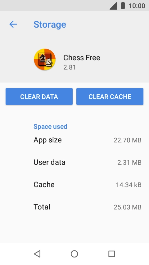 Press CLEAR CACHE.