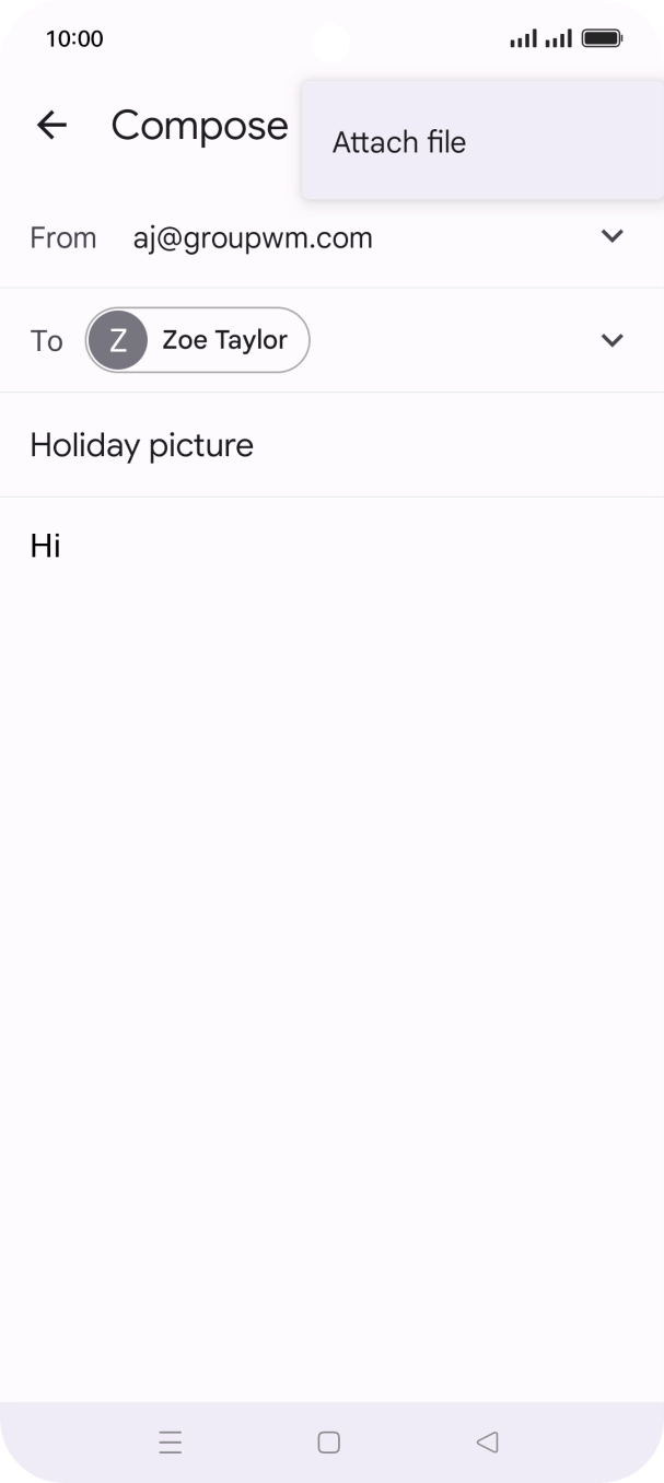 Press Attach file and go to the required folder. Press Attach file and go to the required folder.