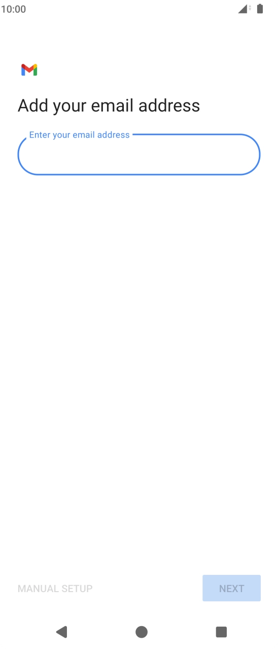 Press the field below 'Enter your email address' and key in your email address.