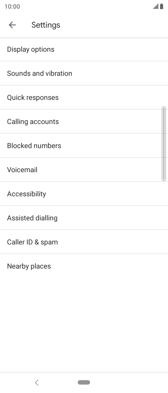 Press Calling accounts.