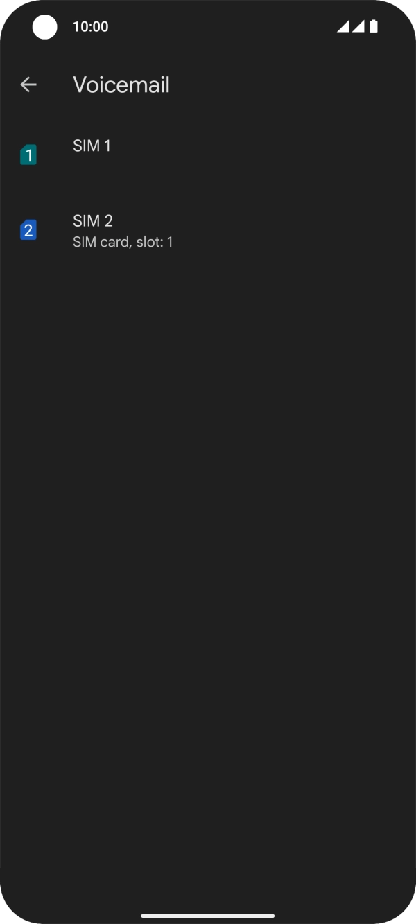 Press the required SIM.