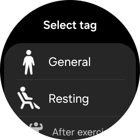 Press the required setting.