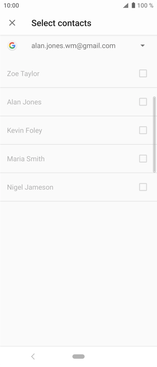 Press the drop down list.
