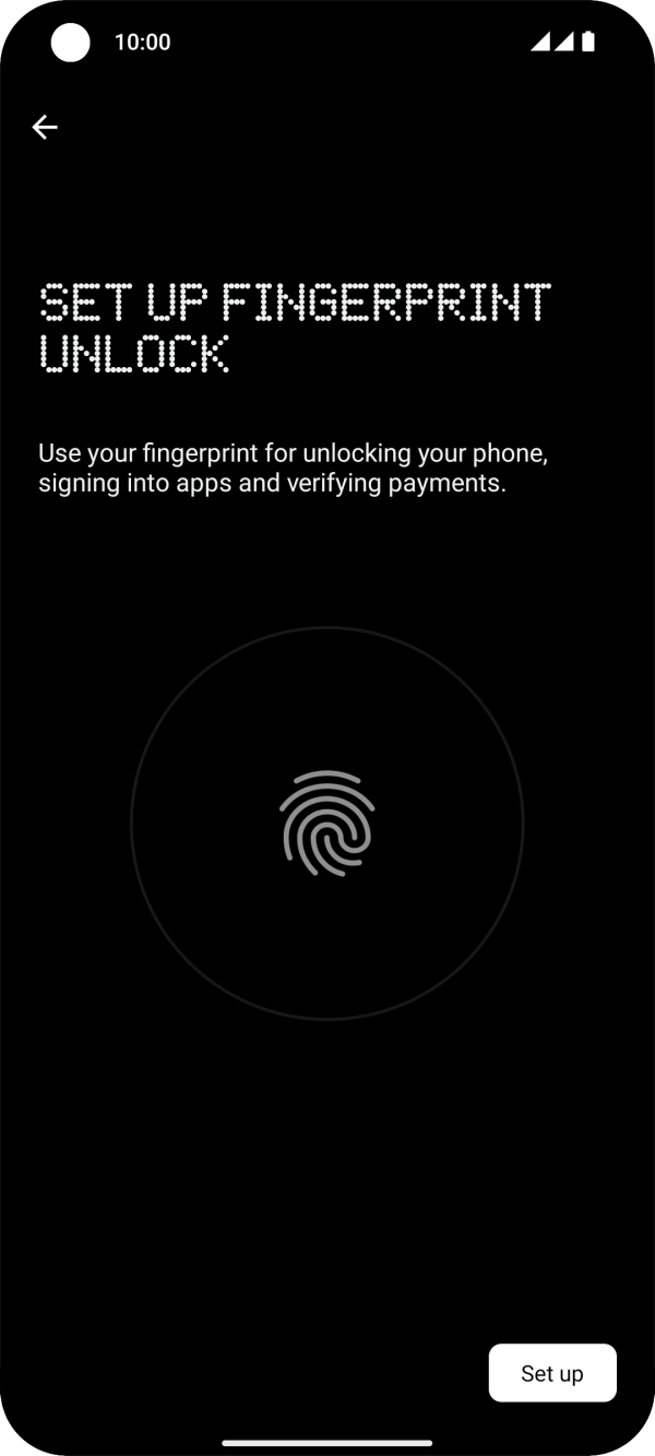 Press Set up. Press Set up.