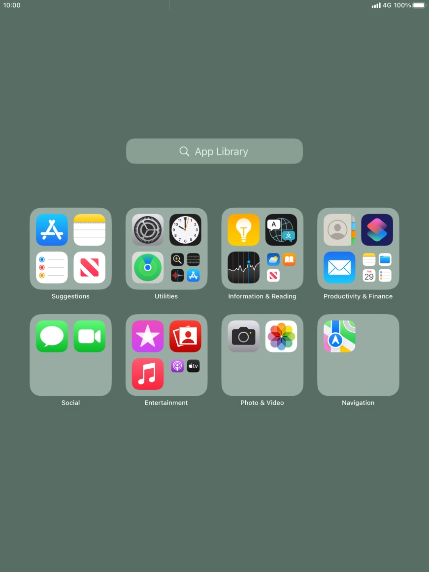 Press the required app.