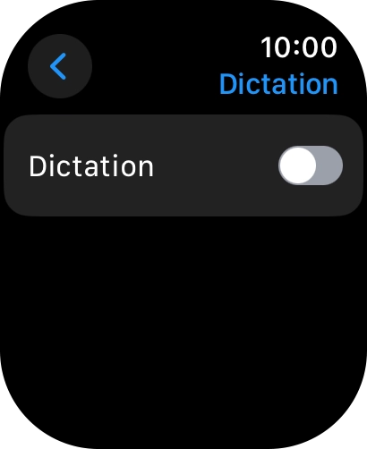Press the indicator next to 'Dictation' to turn on the function.