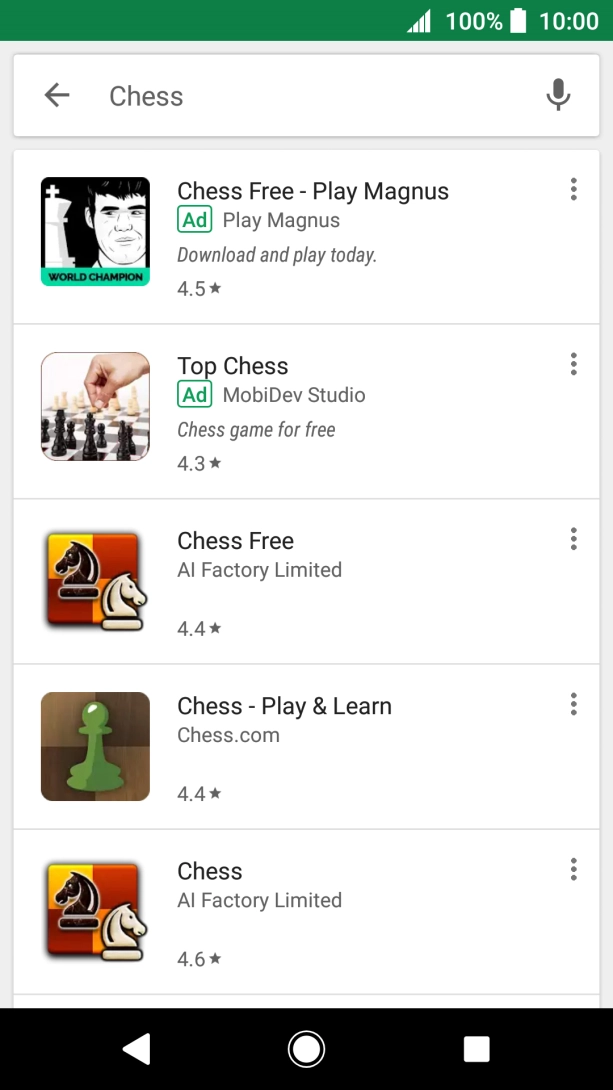 Press the required app.