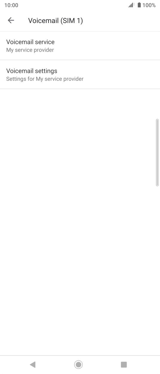 Press Voicemail settings.