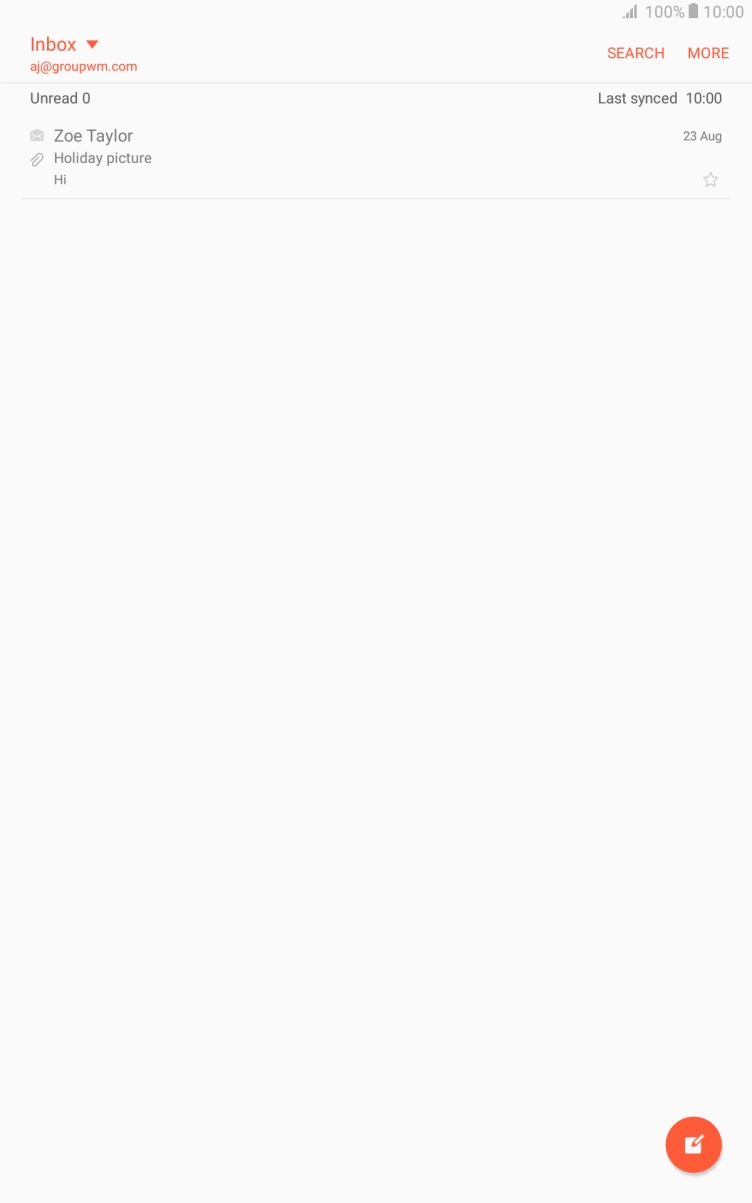 Press the new email icon.