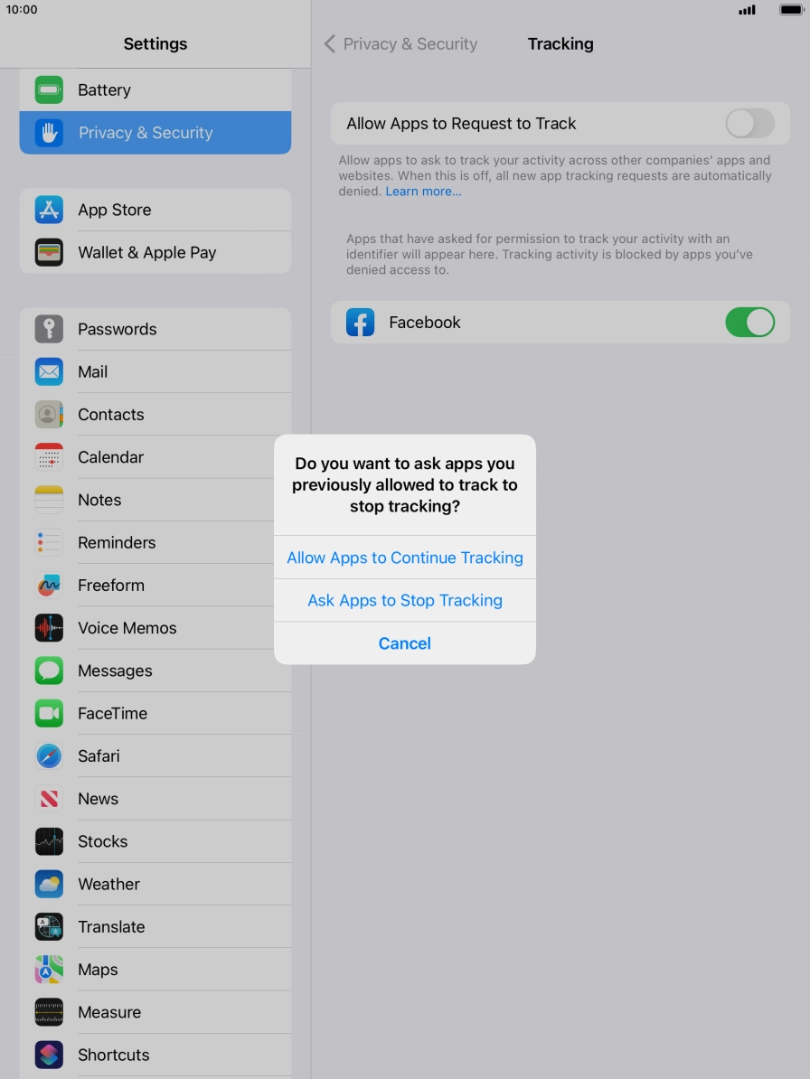 If you turn off the function, press the required setting.