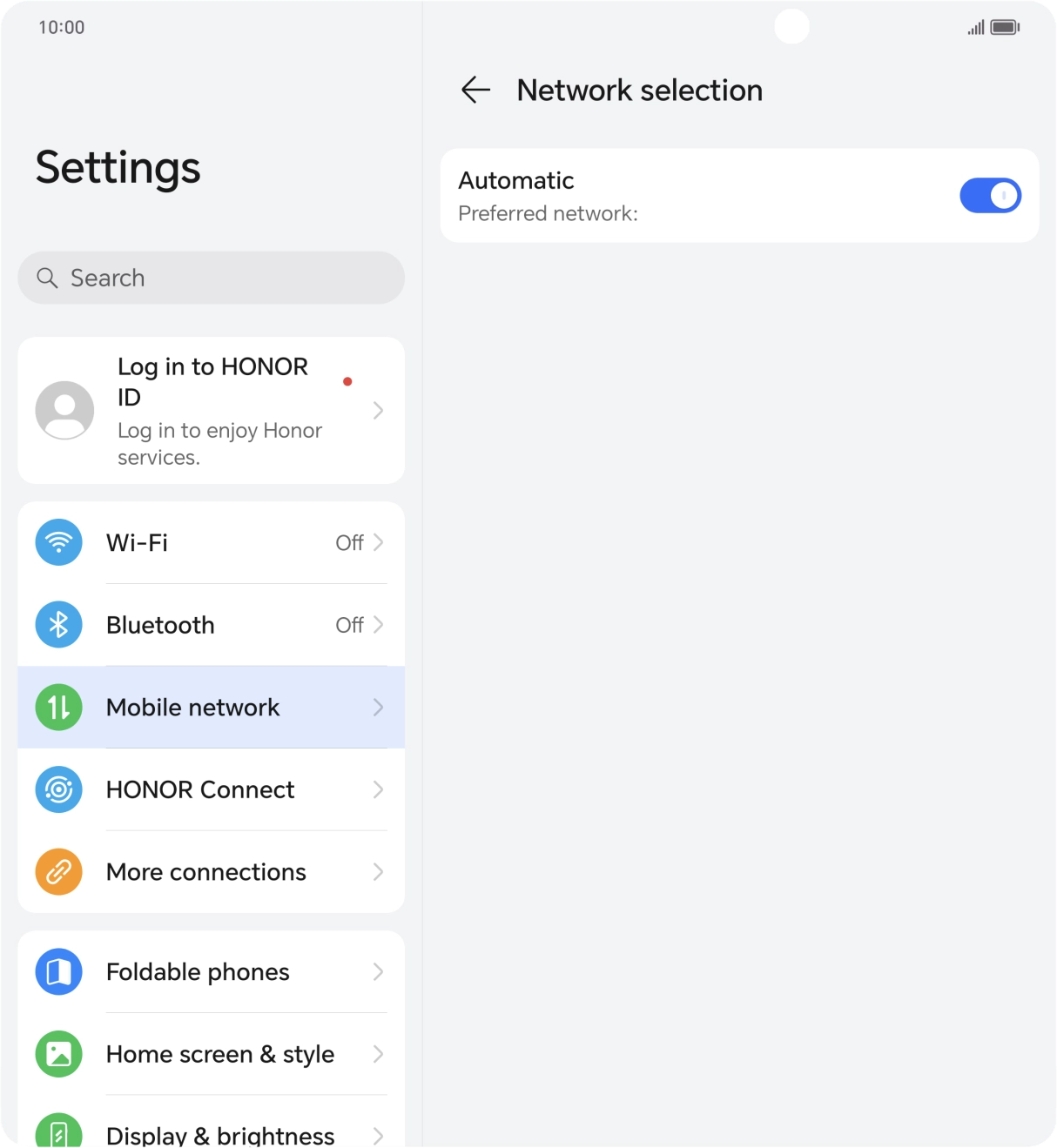Press the indicator next to 'Automatic' to turn off the function.