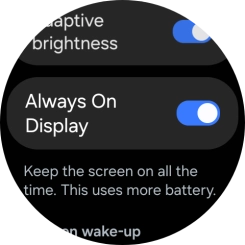 Press the indicator next to 'Always On Display' to turn the function on or off.
