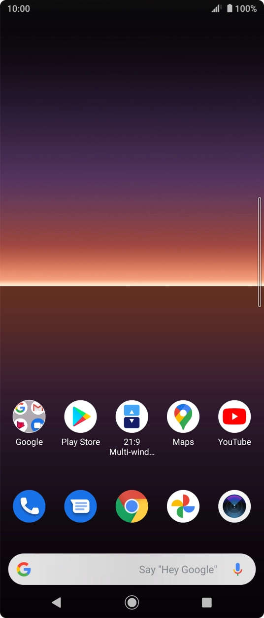 Slide two fingers downwards starting from the top of the screen.