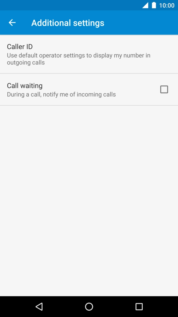Press Call waiting to turn the function on or off.