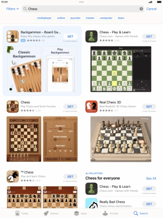 Press the required app.