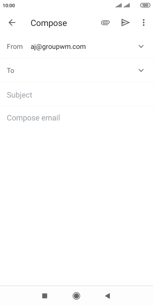Press the field next to 'To' and key in the first letters of the recipient's name. Press the field next to 'To' and key in the first letters of the recipient's name.