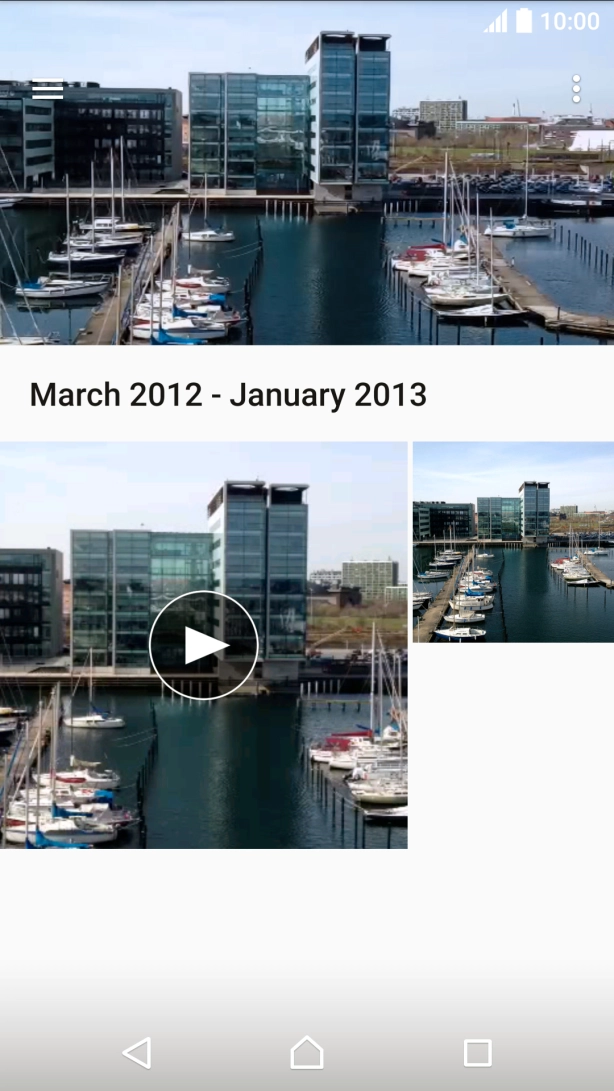 Press the required picture or video clip. Press the required picture or video clip.