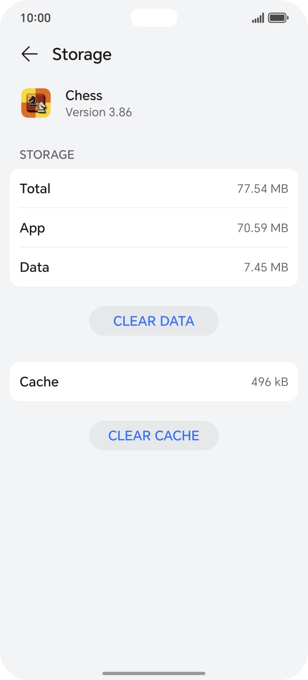 Press CLEAR CACHE.