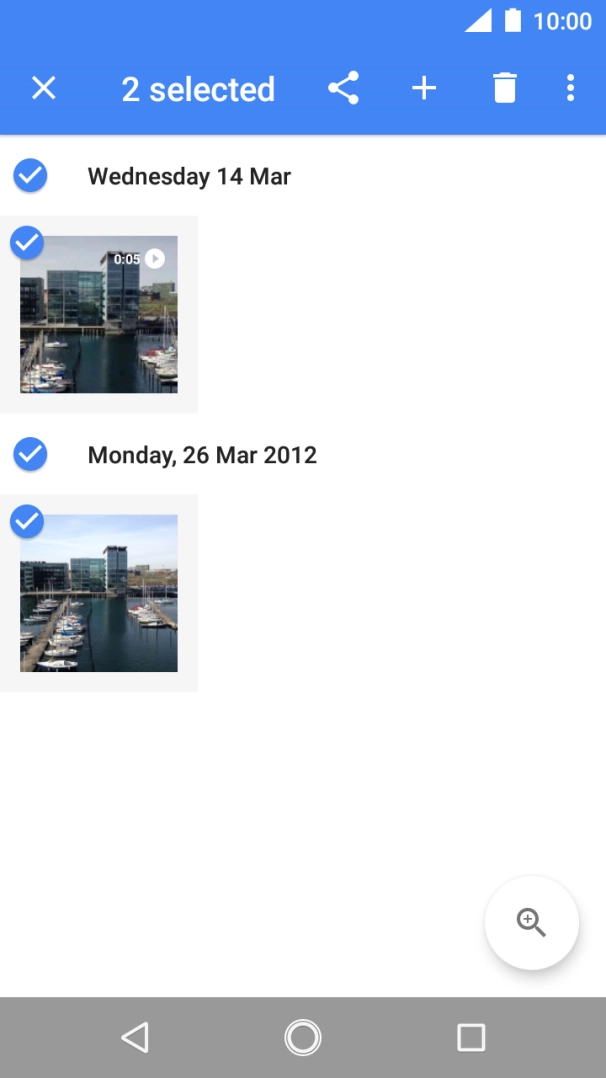 Press the share icon.
