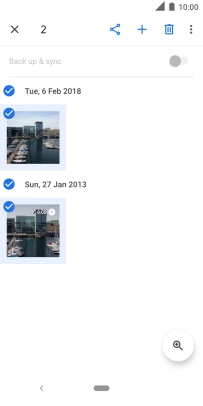 Press the share icon.