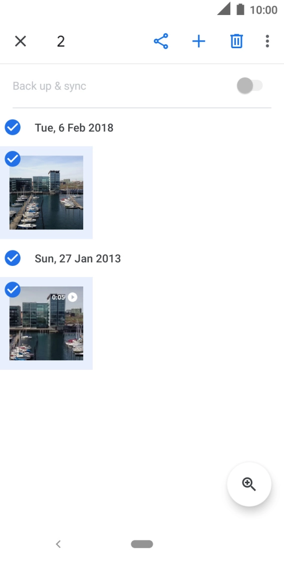 Press the share icon. Press the share icon.