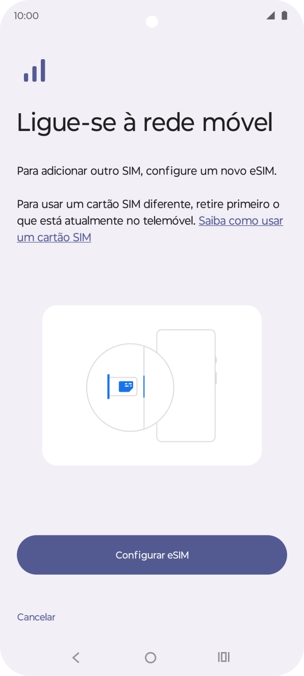 Prima Configurar eSIM.