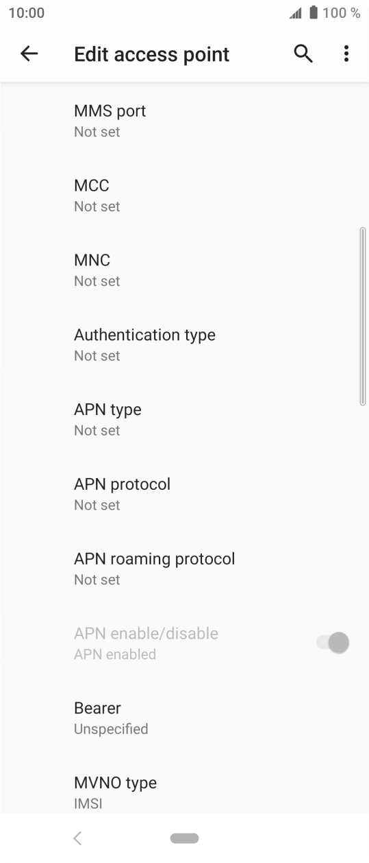 Press MMS port. Press MMS port.