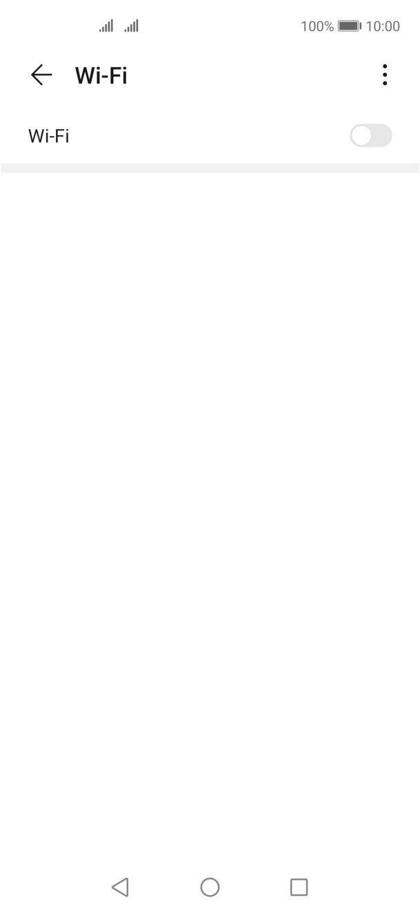 Press the indicator next to 'Wi-Fi' to turn on the function. Press the indicator next to 'Wi-Fi' to turn on the function.
