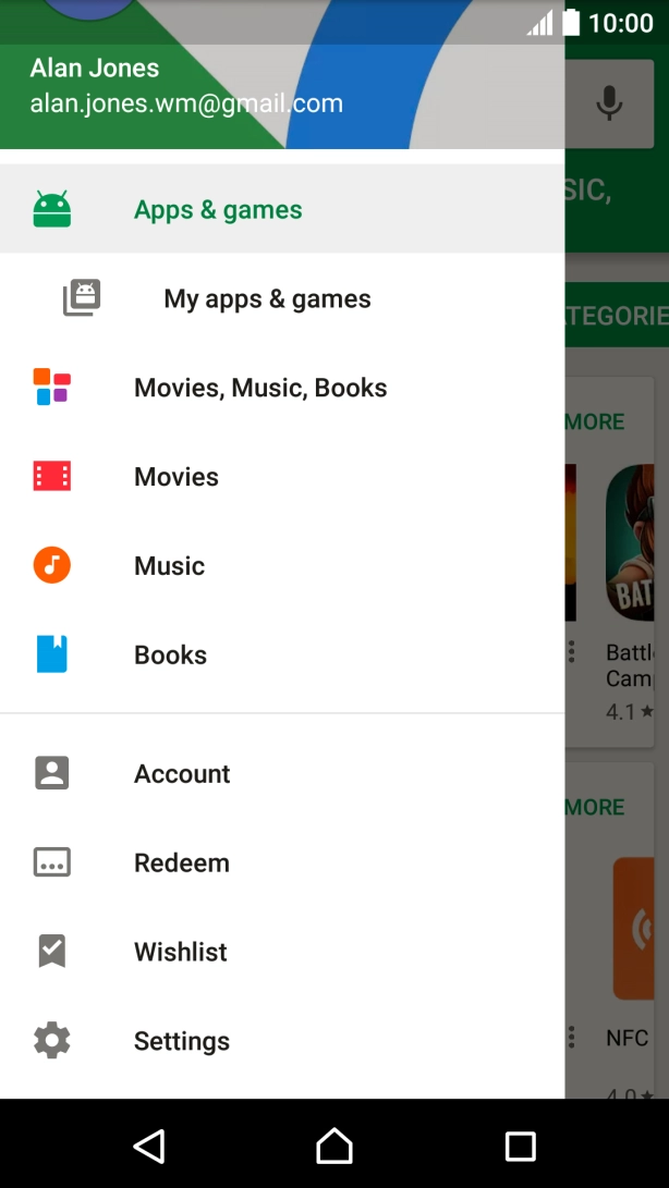 Press My apps & games.