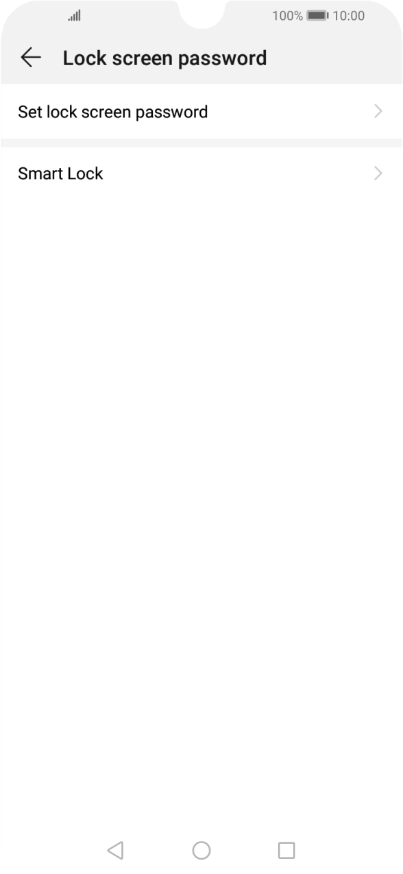 Press Set lock screen password. Press Set lock screen password.