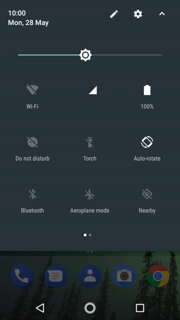 Press Aeroplane mode to turn the function on or off.