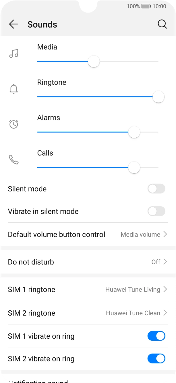 Press ‹SIM› ringtone.