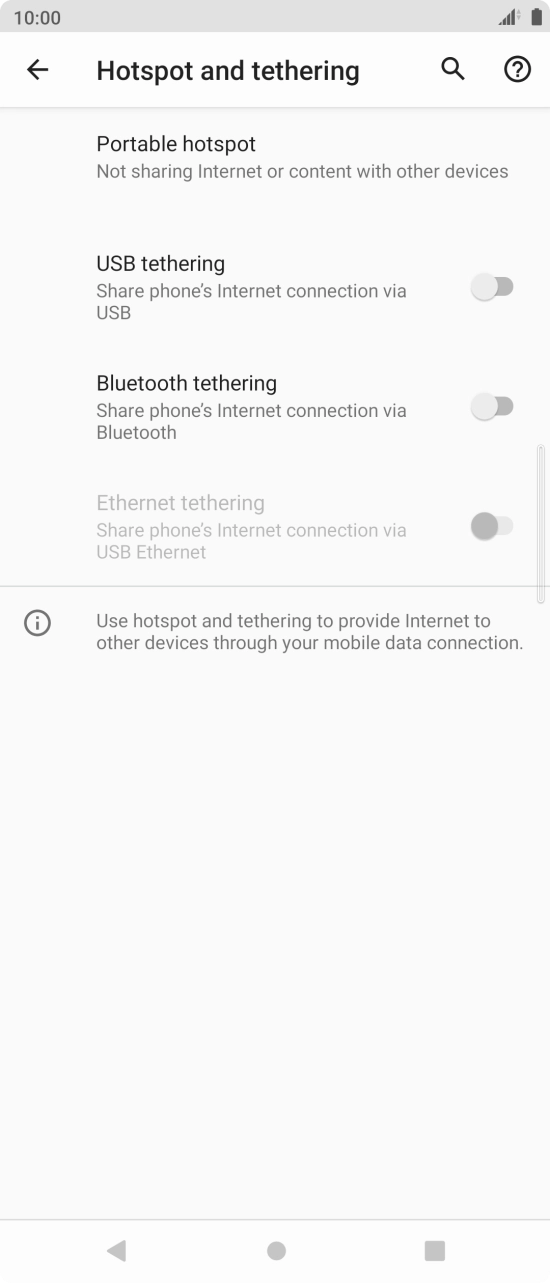 Press Portable hotspot. Press Portable hotspot.