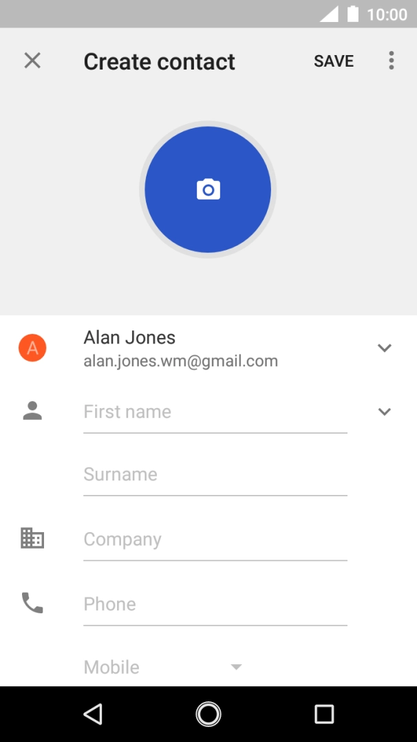 Press the address book drop down list.