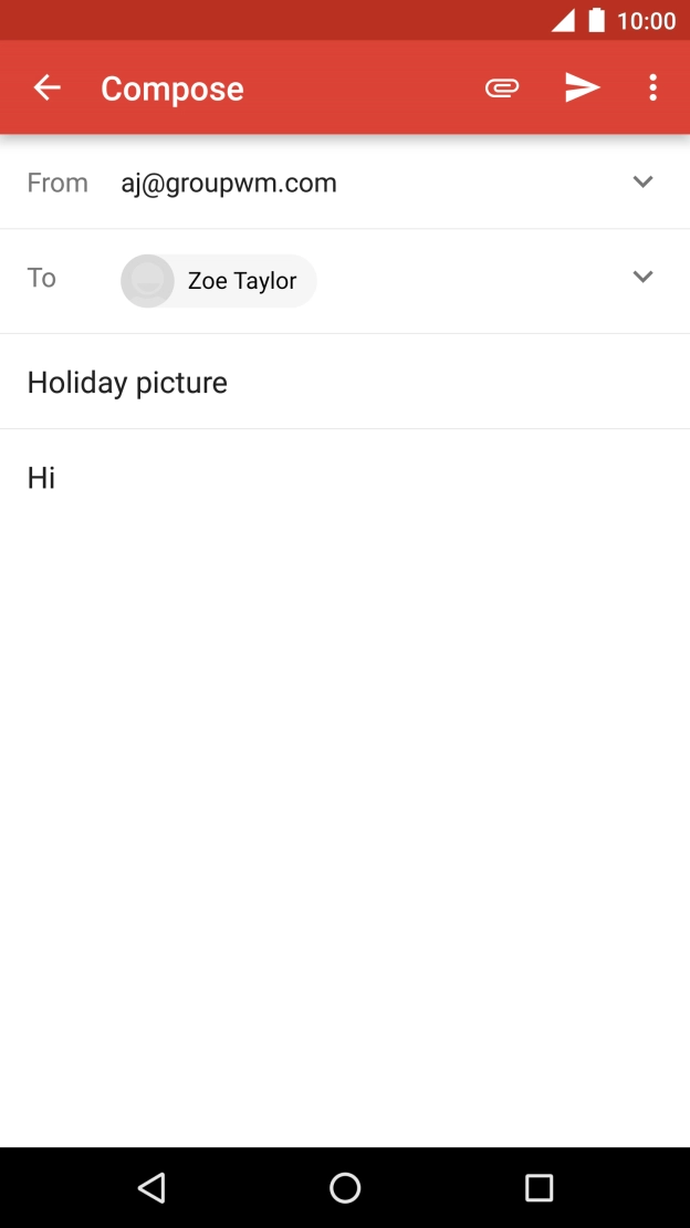 Press the attachment icon.