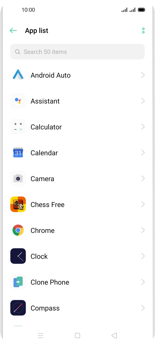 Press the required app.