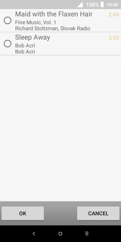 Press the required ringtones to hear them.