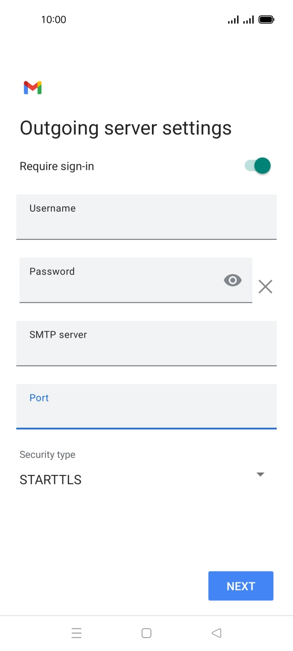 Press the drop down list below 'Security type'. Press the drop down list below 'Security type'.