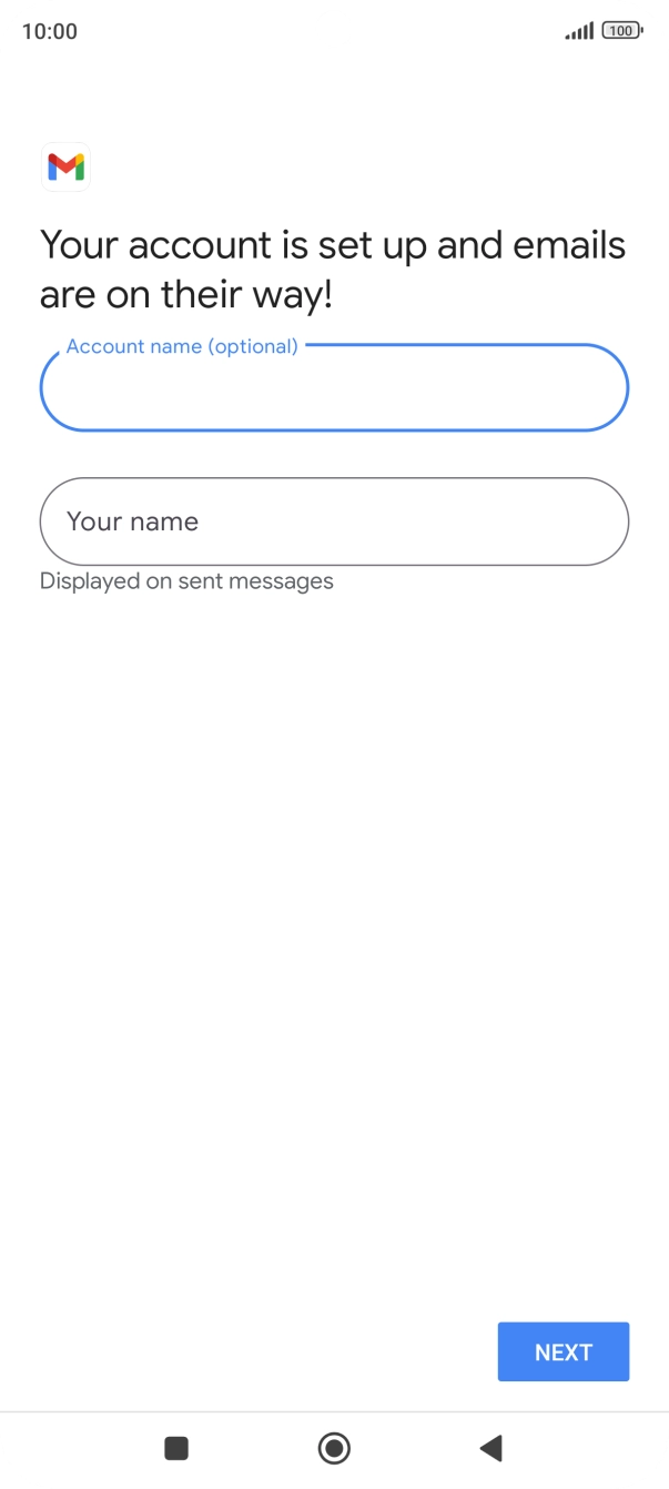 Press Your name and key in the required sender name. Press Your name and key in the required sender name.
