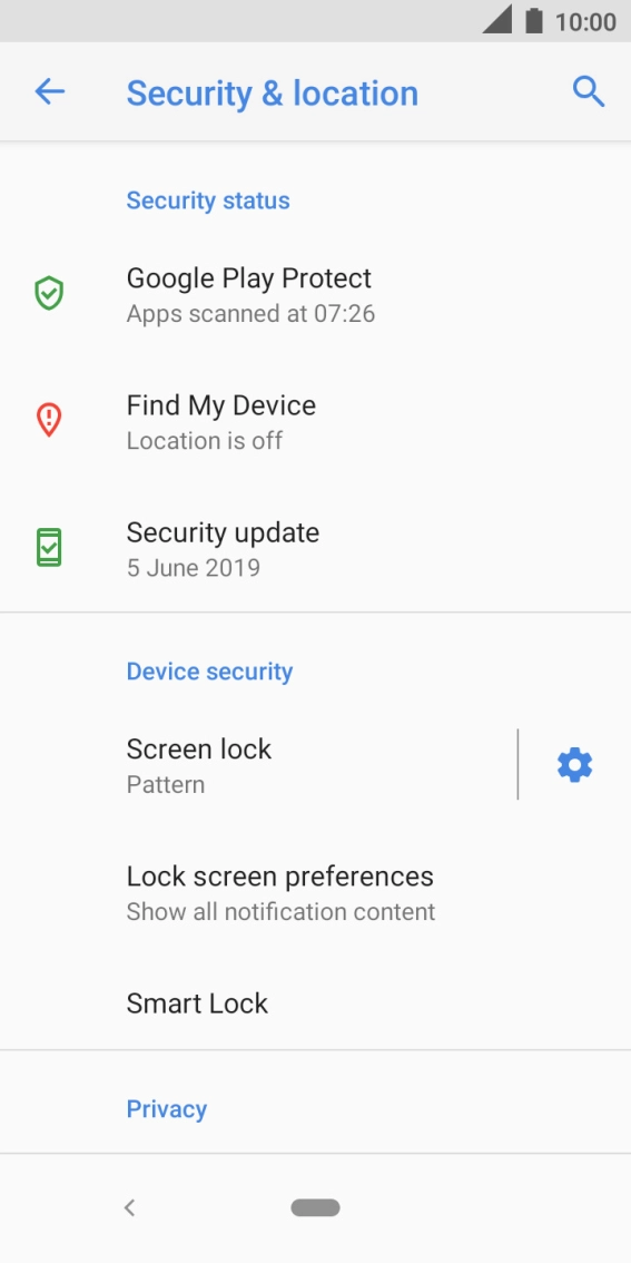 Press Screen lock and key in the current phone lock code. Press Screen lock and key in the current phone lock code.