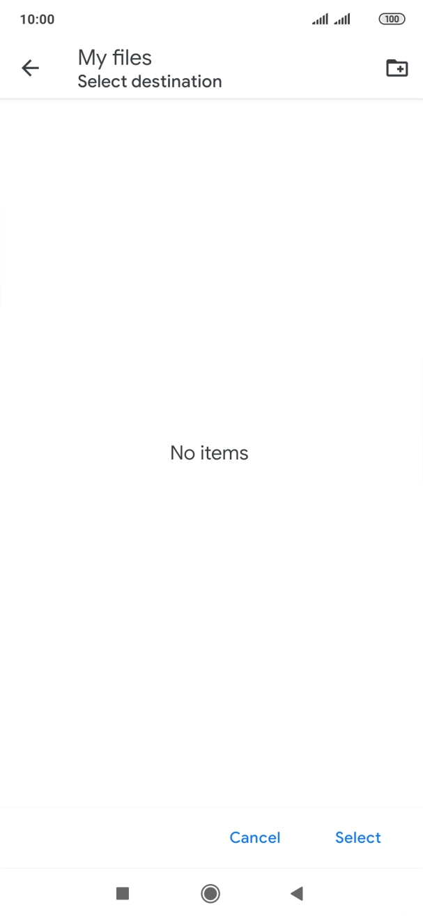 To create a new folder, press the new folder icon and follow the instructions on the screen to create a new folder. To create a new folder, press the new folder icon and follow the instructions on the screen to create a new folder.