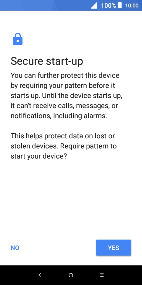 Press the required setting. Press the required setting.
