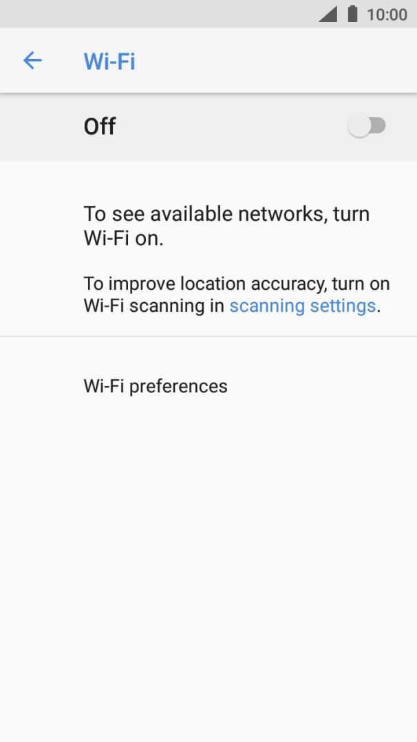 Press Wi-Fi preferences. Press Wi-Fi preferences.