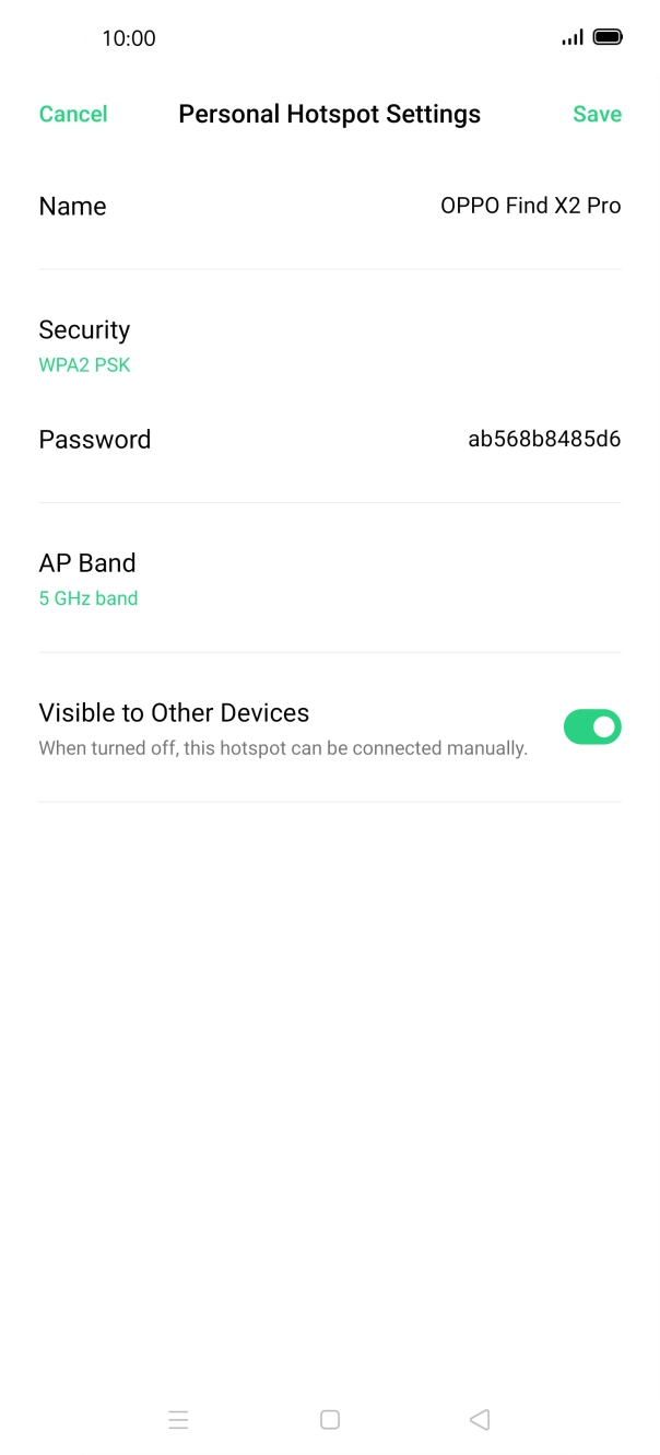 Press the field next to 'Name' and key in the required name. Press the field next to 'Name' and key in the required name.