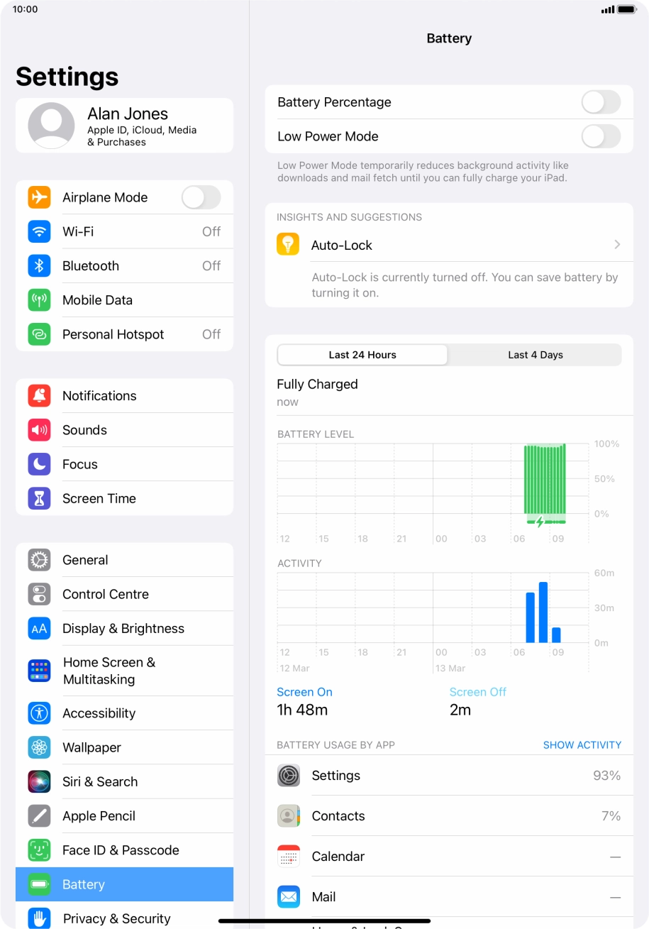 Press the indicator next to 'Low Power Mode' to turn on the function.